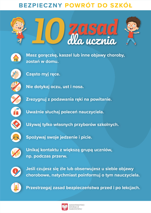 COVID 19 zasady bezpieczeństwa